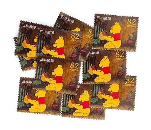 winnie-the-pooh-honey-pot-used-japanese-postage-stamps-all-off-paper
