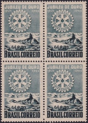 brazil-1955-2cr-70-50th-anniversary-of-rotary-international-block-of-four