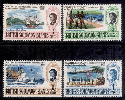 british-solomon-islands-qeii-sg162-165-1968-discovery-set-nh-mint