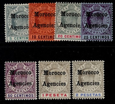 morocco-agencies-gb-edvii-sg24-30-1905-06-complete-set-m-mint-cat-180