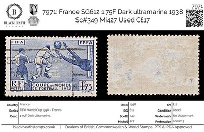 7971-france-sg612-1-75f-dark-ultramarine-1938-sc-349-mi427-used-c17