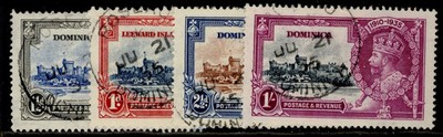 dominica-gv-sg92-95-1935-silver-jubilee-set-fine-used-cat-28-cds-pmks