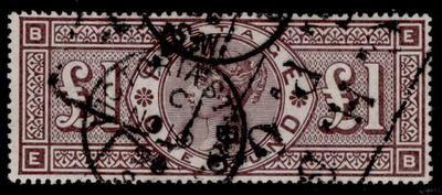 gb-qv-sg185-scarce-1-brown-lilac-wmk-crowns-fu-cat-2750-superb-colour-eb