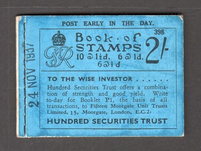 george-vi-2-booklet-all-panes-overprinted-cancelled-punched-type-33p