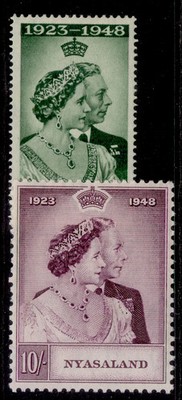 nyasaland-gvi-sg161-162-1949-royal-silver-wedding-set-m-mint-cat-18