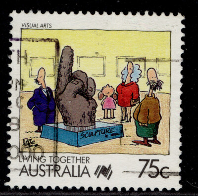 australia-qeii-sg1132-1988-75c-visual-arts-fine-used