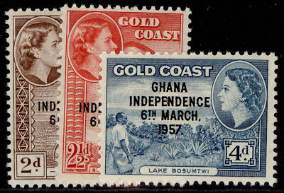 ghana-qeii-sg173-174-176-1957-independence-part-set-nh-mint