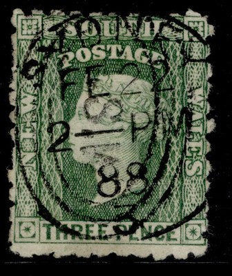 australia-new-south-wales-qv-sg226-3d-yellow-green-fine-used-perf-10-pair