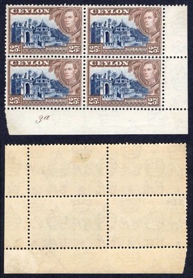 ceylon-sg392a-25c-wmk-upright-2-x-u-m-plate-block-toned-gum-cat-18-pounds