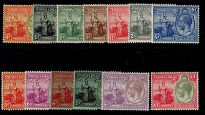 trinidad-tobago-gv-sg216-229-1922-28-complete-set-m-mint-cat-200
