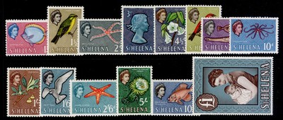 st-helena-qeii-sg176-189-1961-65-complete-set-nh-mint-cat-70