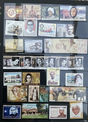 india-2011-unmounted-mint-stamps-complete-year-including-minature-sheets