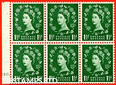 sg-542-sb62-1d-green-an-unmounted-mint-cylinder-booklet-pane-of-6-b76320