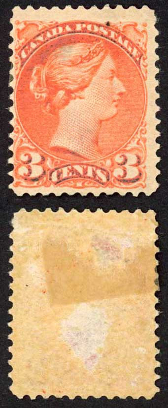 canada-sg83-3c-orange-red-m-m-thin-cat-75-pounds