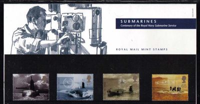 2001-submarines-presentation-pack-pp322-unmounted-mint-mnh