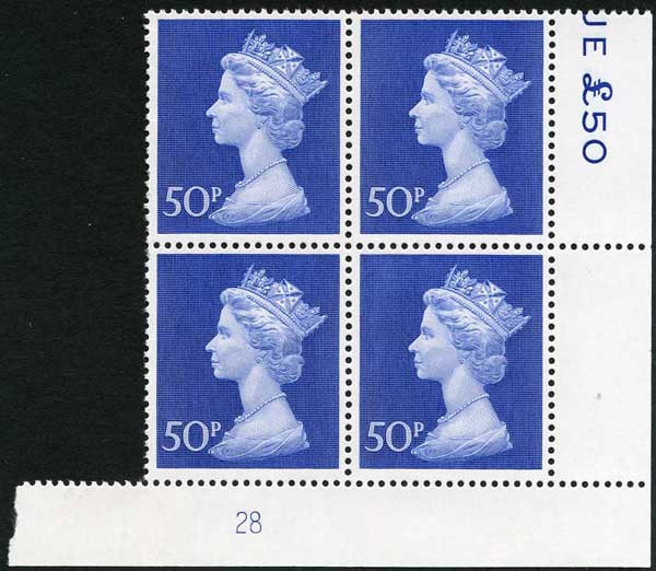 uc10-50p-deep-ultramarine-bradbury-paper-plate-28-block-of-four-u-m