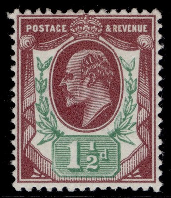 gb-edvii-sg287-spec-m10-4-1d-dull-reddish-purple-green-lh-mint-cat-30
