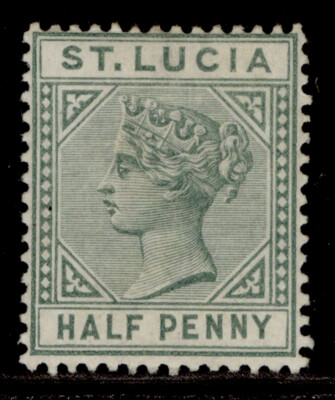 st-lucia-qv-sg43-d-dull-green-m-mint
