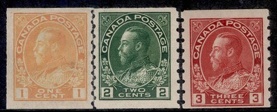 canada-gv-sg256-258-1922-31-coil-stamps-imperf-x-perf-8-set-m-mint-cat-75