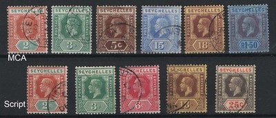 seychelles-1912-mca-wmk-range-to-1r50-and-script-wmk-to-25c-vfu-c160-incl