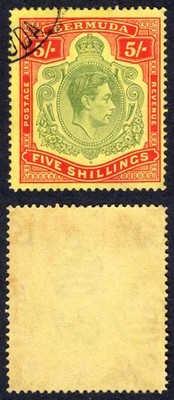 bermuda-sg118b-5-dull-yellow-green-and-red-yellow-line-perf-cds-cat-35-pounds