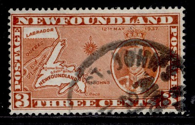 canada-newfoundland-gvi-sg258e-3c-orange-brown-fine-used-cat-14