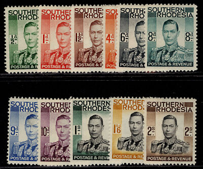 southern-rhodesia-gvi-sg40-50-1937-short-set-m-mint-cat-65