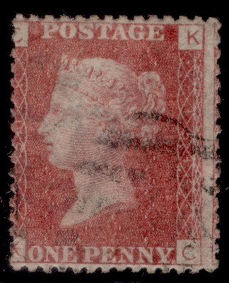 gb-qv-sg43-1d-rose-red-plate-151-fine-used-kc