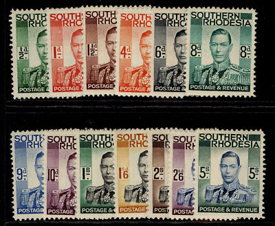 southern-rhodesia-gvi-sg40-52-complete-set-lh-mint-cat-85