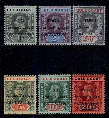 togo-gv-sg-h41-h46-1915-higher-value-group-1s-20s-m-mint-cat-350