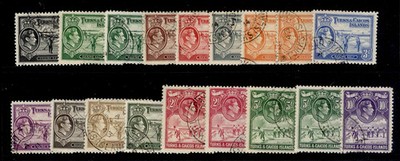 turks-caicos-gvi-sg194-205-1938-45-set-incl-all-shades-fine-used-cat-145