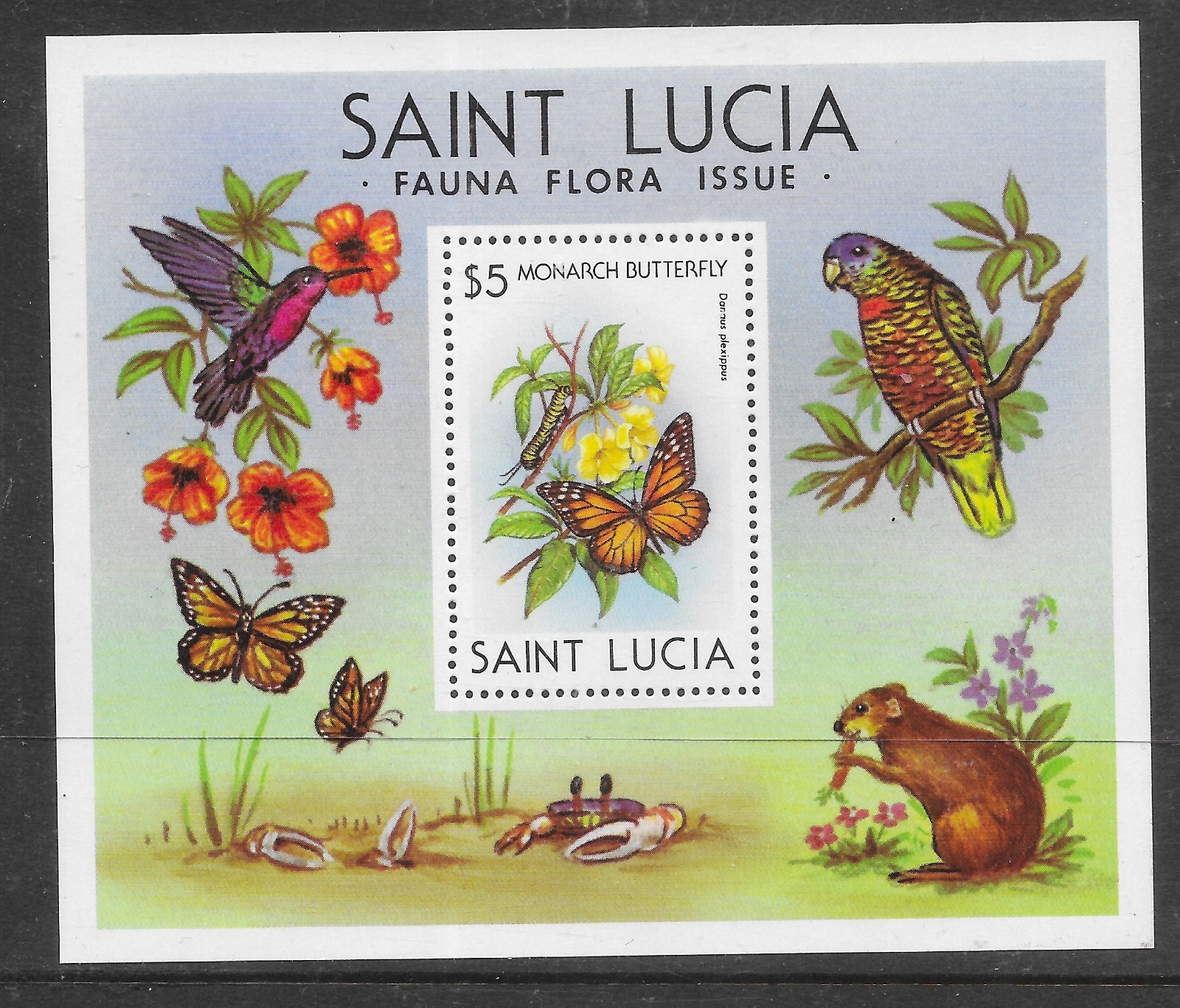 st-lucia-sgms575-1981-wildlife-m-s-mnh