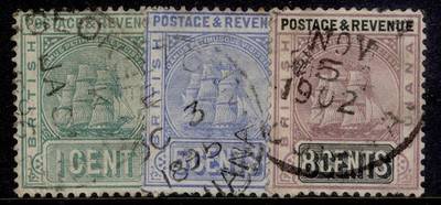 british-guiana-qv-sg213-215-1890-complete-set-fine-used