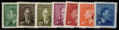 canada-gvi-sg-o178-o184-1950-52-short-set-m-mint-cat-32