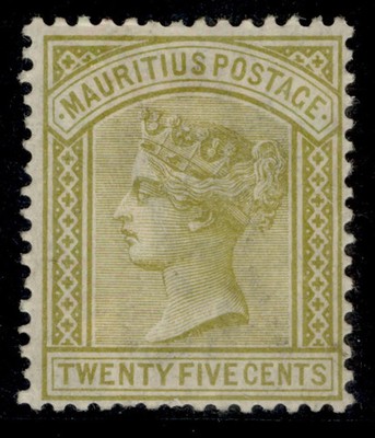 mauritius-qv-sg110-25c-olive-yellow-m-mint-cat-16