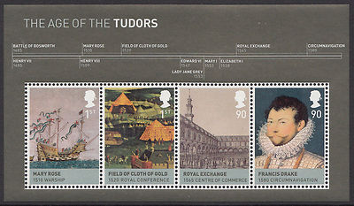 ms2930-2009-the-age-of-the-tudors-miniature-sheet-unmounted-mint-mnh