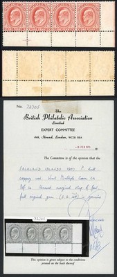 falkland-is-sg44d-kevii-1d-dull-coppery-red-thick-paper-bpa-cert-cat-900