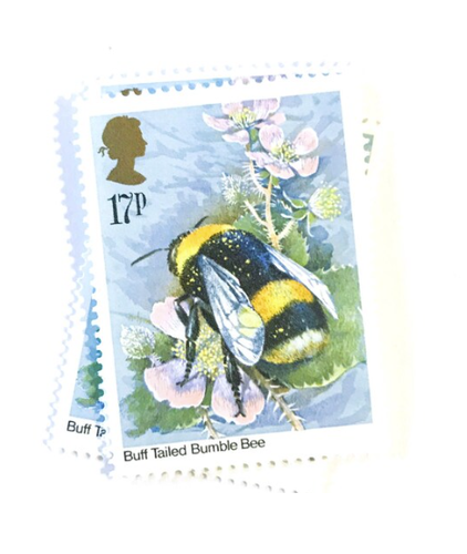 3-x-bumble-bee-unused-gb-mint-mnh-17p-vintage-1981-british-postage-stamps-bees
