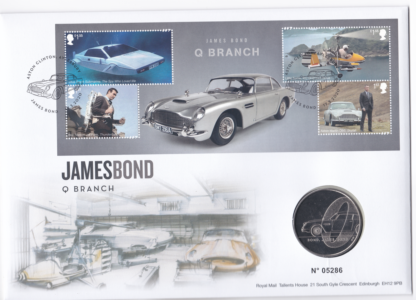 2020-5-gb-james-bond-007-q-branch-coin-cover-no-5286-mint