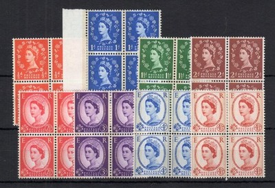 phosphor-graphite-set-in-mounted-mint-blocks-of-4-3-stamps-unmounted