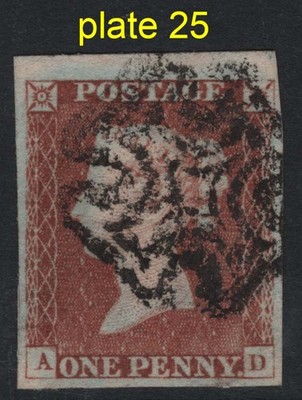 gb-1841-1d-red-plate-25-ad-fine-used-4-good-margins-missing-imprimatur