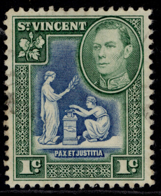 st-vincent-gvi-sg164-1c-blue-green-fine-used