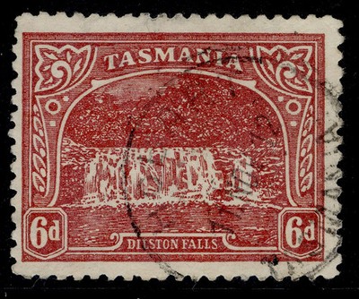 tasmania-edvii-sg254cb-6d-dull-carmine-red-fine-used-cat-75-p11-cds-pmk