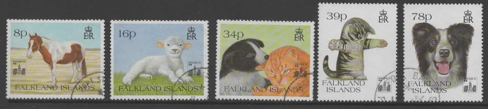 falkland-islands-sg696-700-1994-hong-kong-used