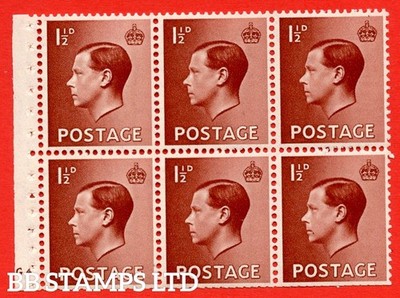 sg-459b-pb3-1d-brown-a-fine-unmounted-mint-booklet-pane-of-6-cylin-b48709
