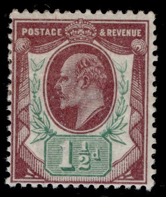 gb-edvii-sg287-spec-m10-4-1d-dull-reddish-purple-green-m-mint-cat-30