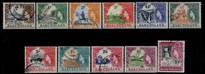 basutoland-qeii-sg43-53-1954-58-complete-set-fine-used-cat-75