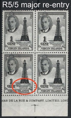 virgin-is-1952-1c-fine-um-imprint-block-of-4-with-the-r5-5-re-entry