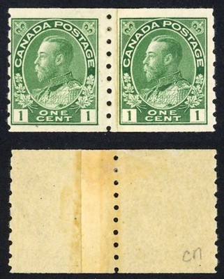 canada-sg219-1c-yellow-green-imperf-x-perf-8-coil-join-pair-m-m-cat-50-pounds