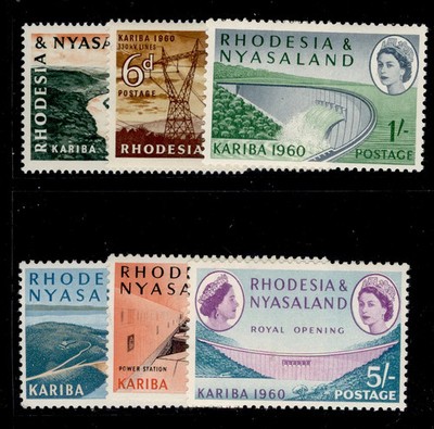 rhodesia-nyasaland-qeii-sg32-37-1960-kariba-hydro-electric-scheme-set-m-mint